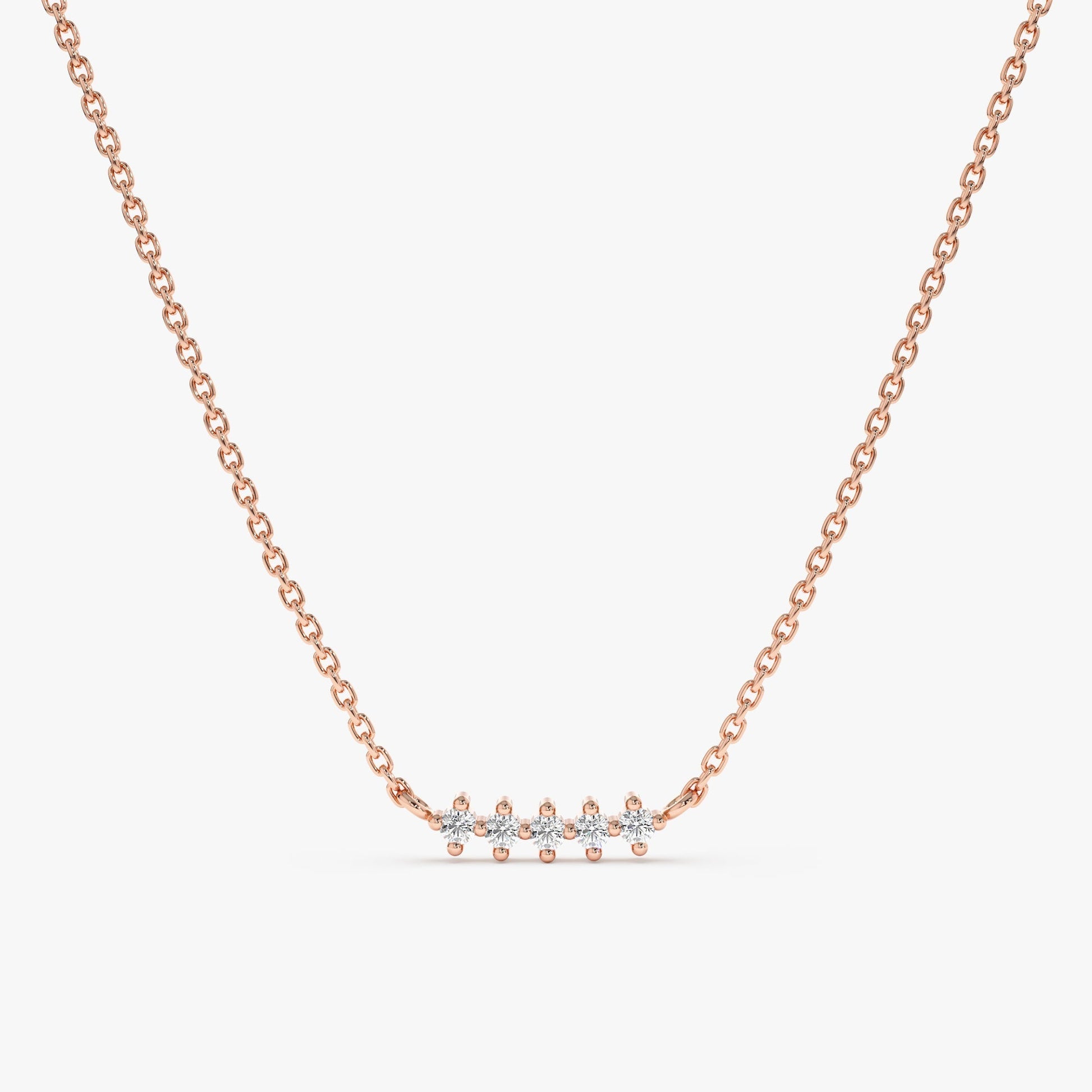 1.0 CT Round Bezel Solitaire Lab Grown Diamond Necklace