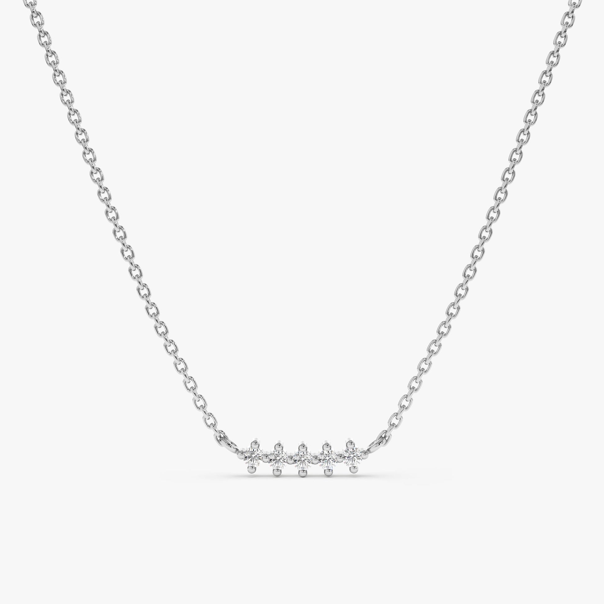 1.0 CT Round Bezel Solitaire Lab Grown Diamond Necklace