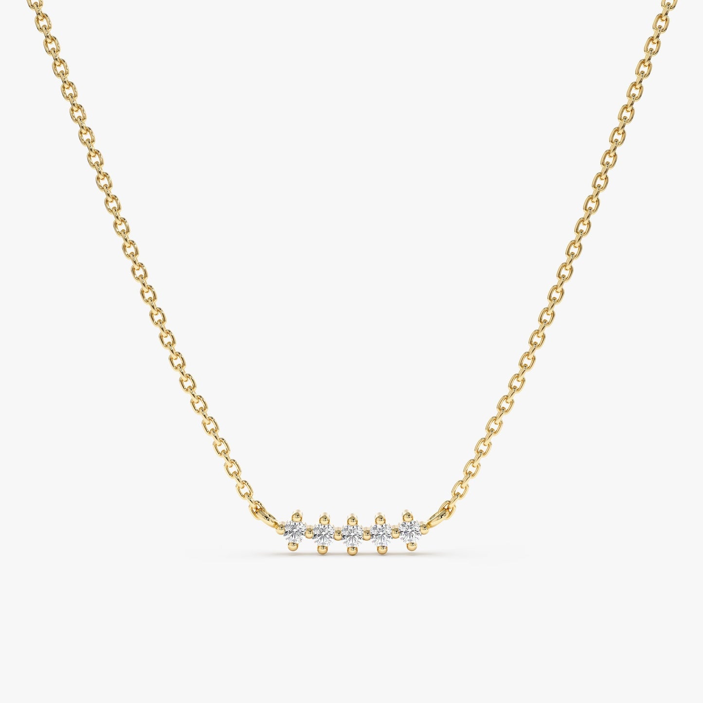 1.0 CT Round Bezel Solitaire Lab Grown Diamond Necklace