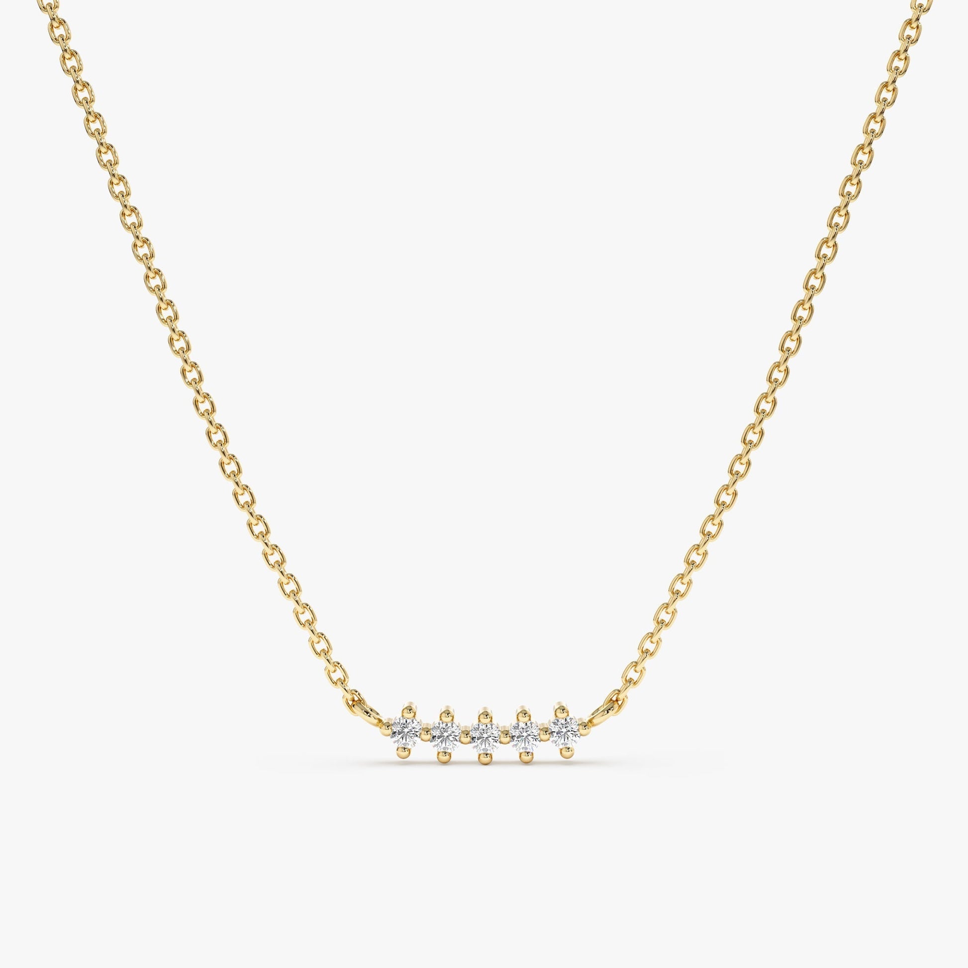 1.0 CT Round Bezel Solitaire Lab Grown Diamond Necklace