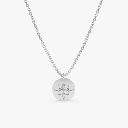 1.0 CT Round Bezel Solitaire Lab Grown Diamond Necklace