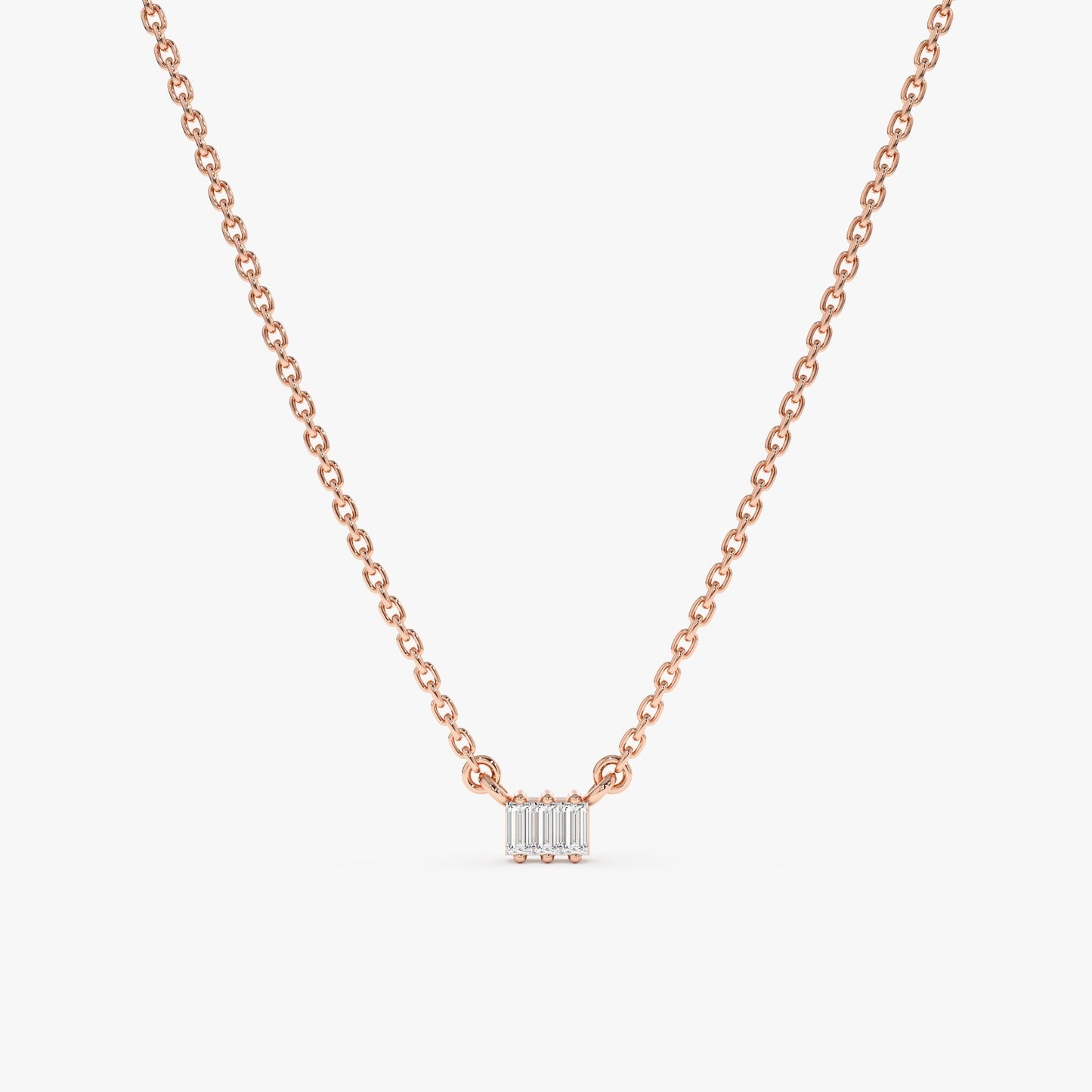 1.0 CT Round Bezel Solitaire Lab Grown Diamond Necklace