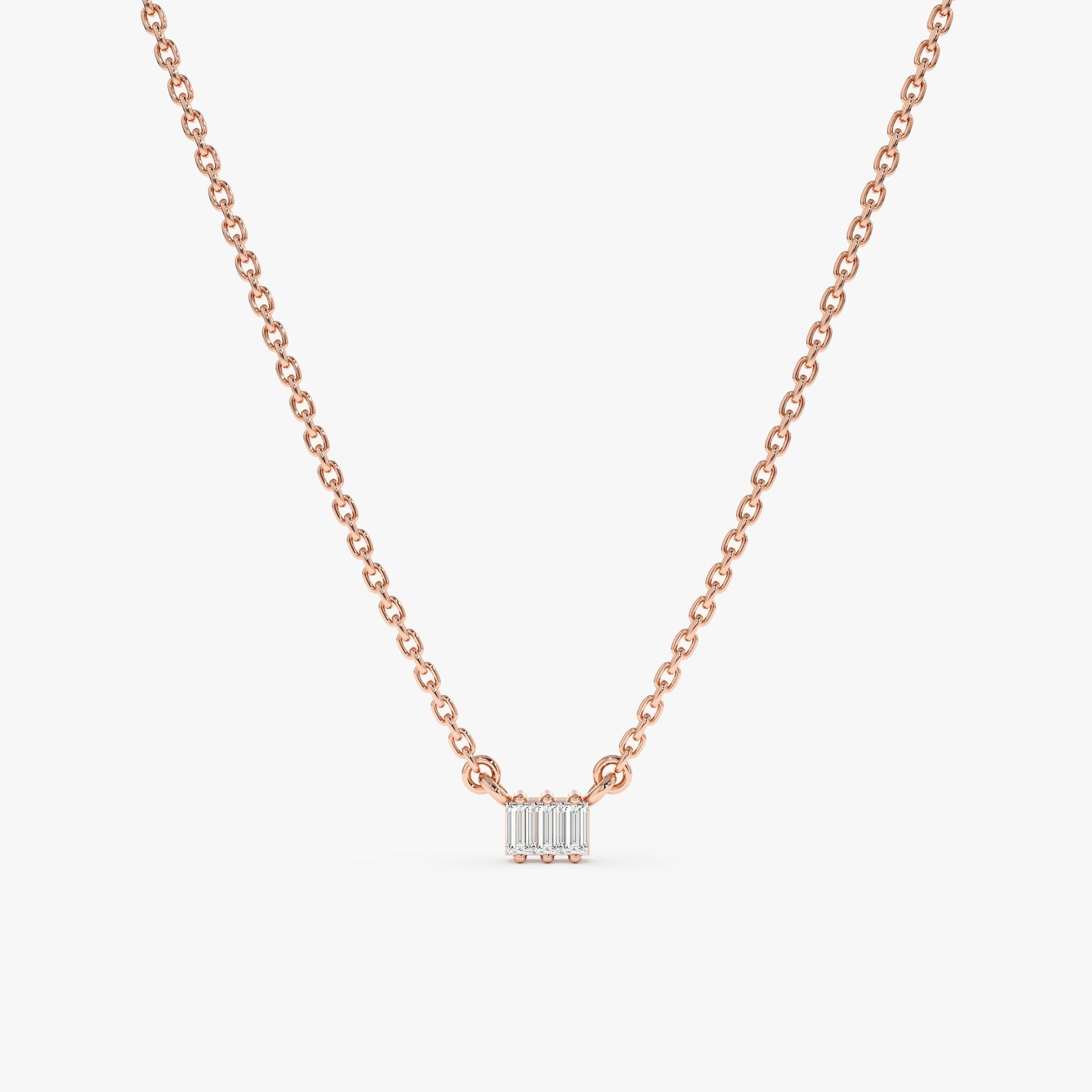 1.0 CT Round Bezel Solitaire Lab Grown Diamond Necklace