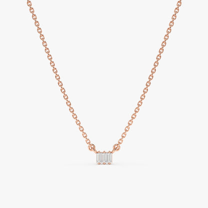 1.0 CT Round Bezel Solitaire Lab Grown Diamond Necklace