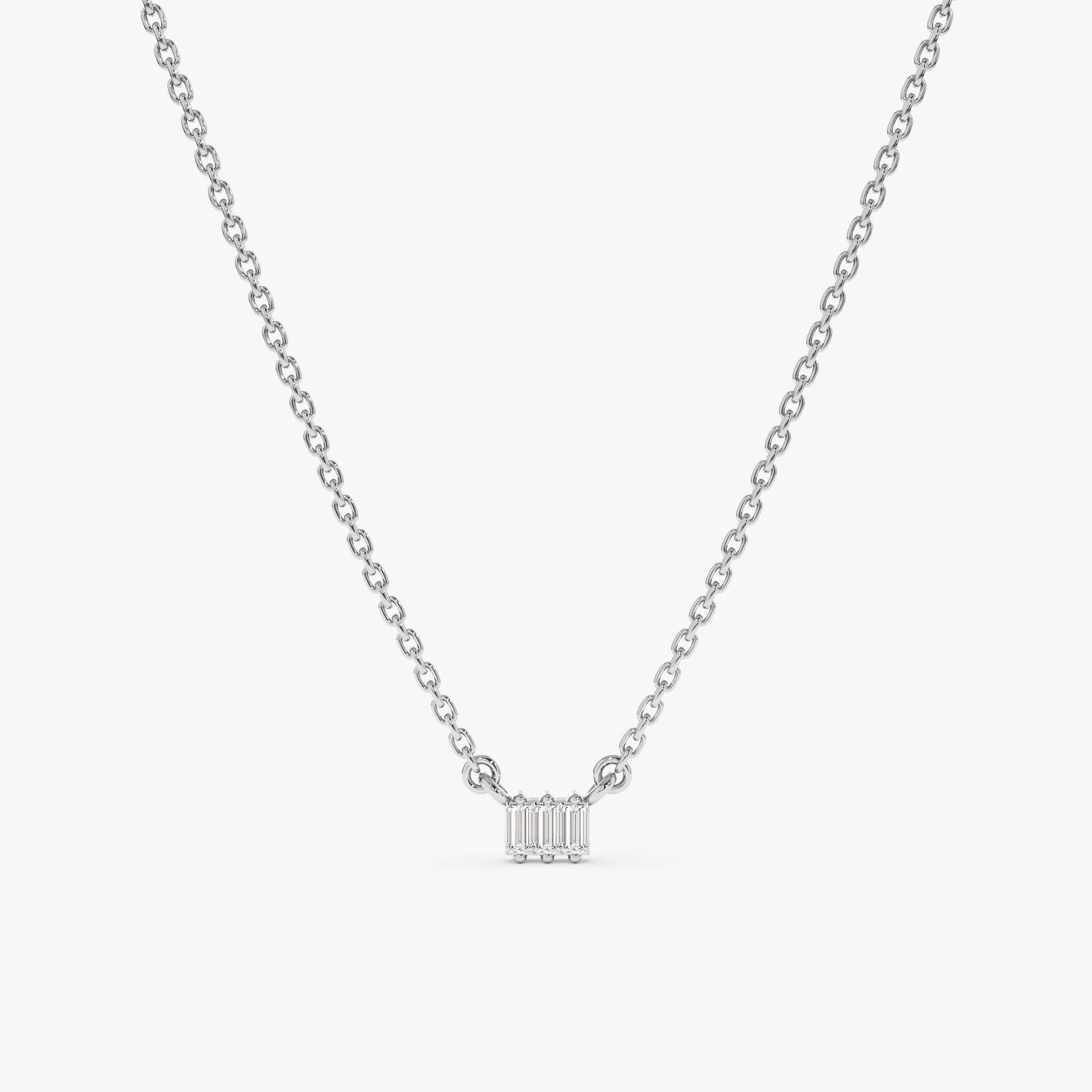 1.0 CT Round Bezel Solitaire Lab Grown Diamond Necklace
