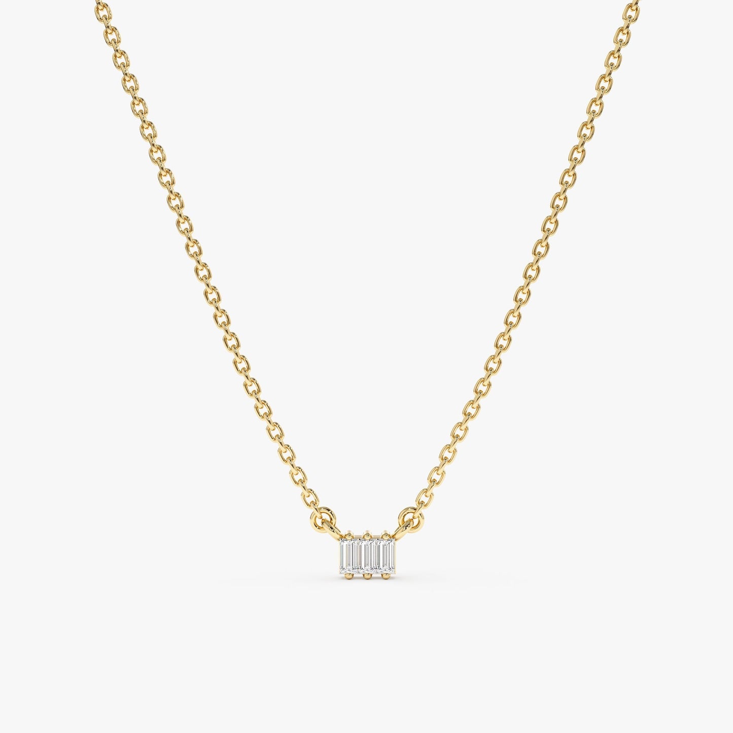 1.0 CT Round Bezel Solitaire Lab Grown Diamond Necklace