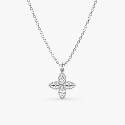 1.0 CT Round Bezel Solitaire Lab Grown Diamond Necklace