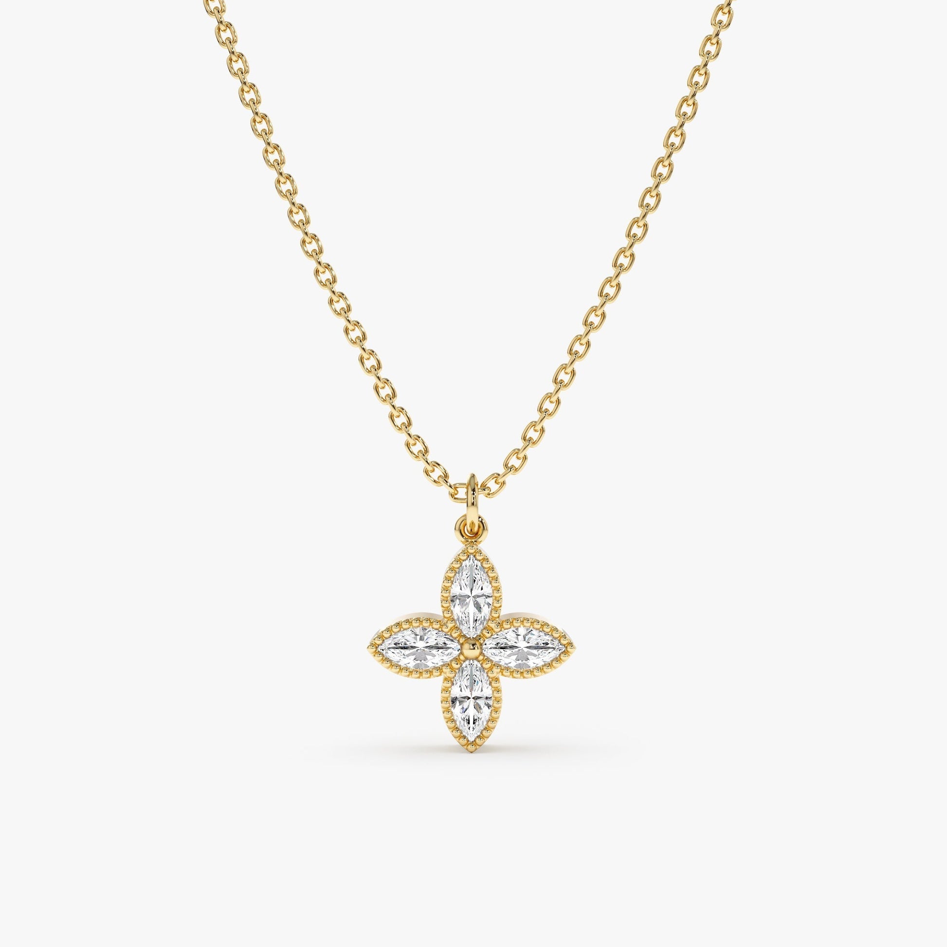 1.0 CT Round Bezel Solitaire Lab Grown Diamond Necklace