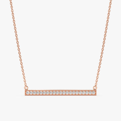 1.0 CT Round Bezel Solitaire Lab Grown Diamond Necklace