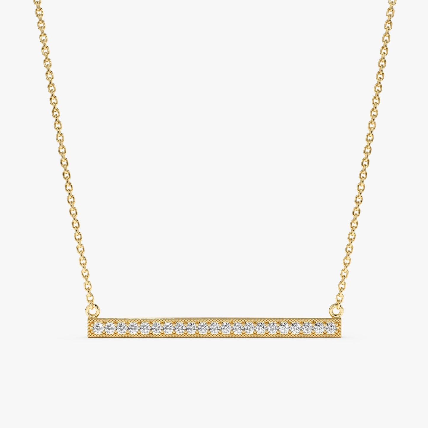 1.0 CT Round Bezel Solitaire Lab Grown Diamond Necklace