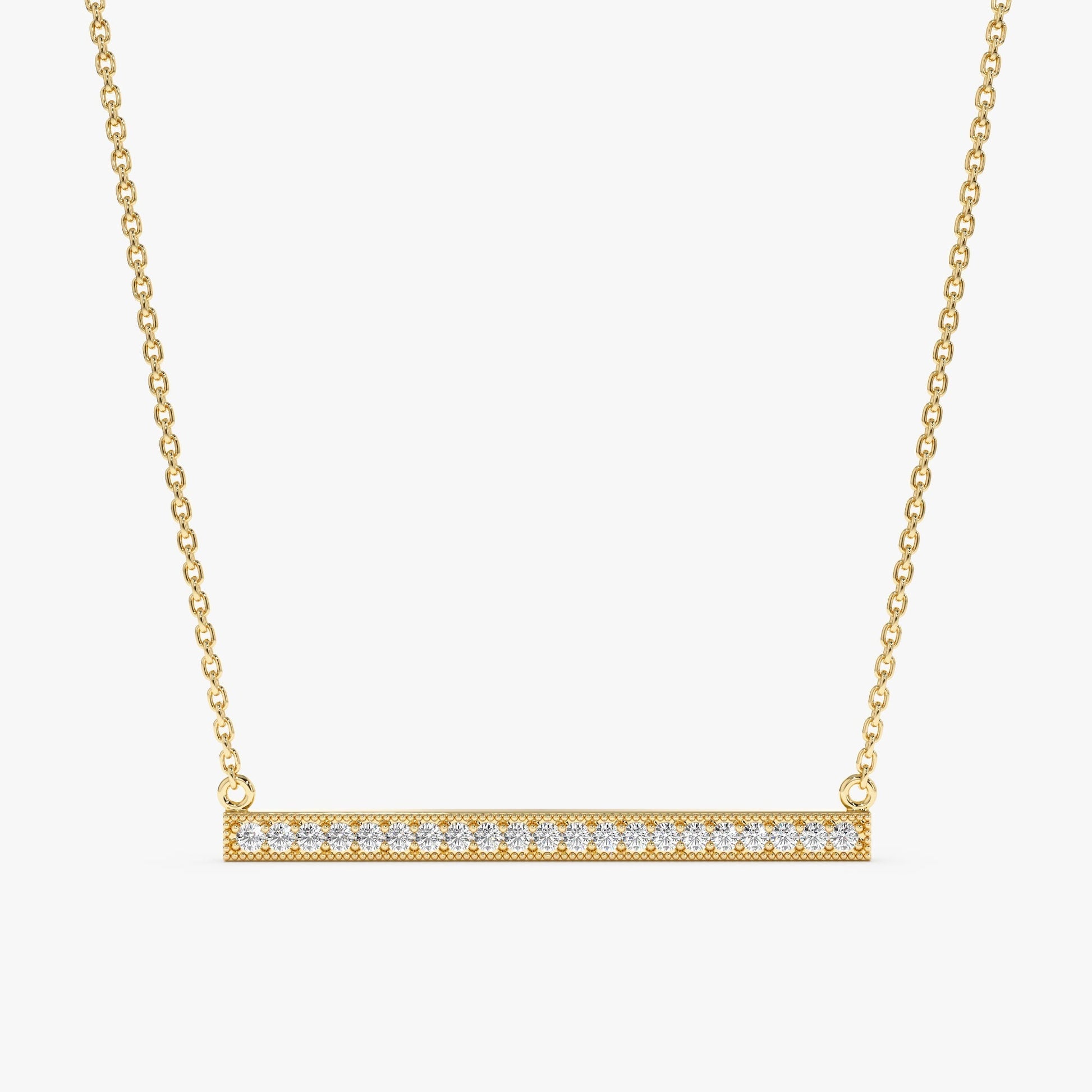 1.0 CT Round Bezel Solitaire Lab Grown Diamond Necklace