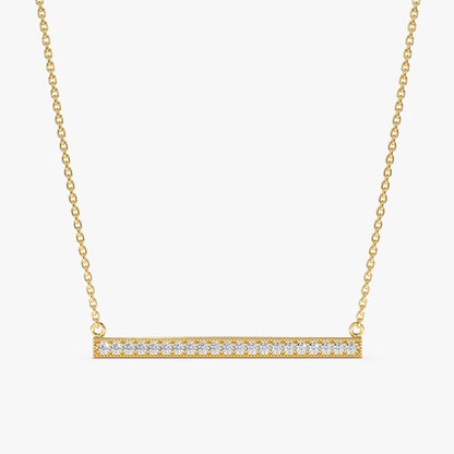 1.0 CT Round Bezel Solitaire Lab Grown Diamond Necklace