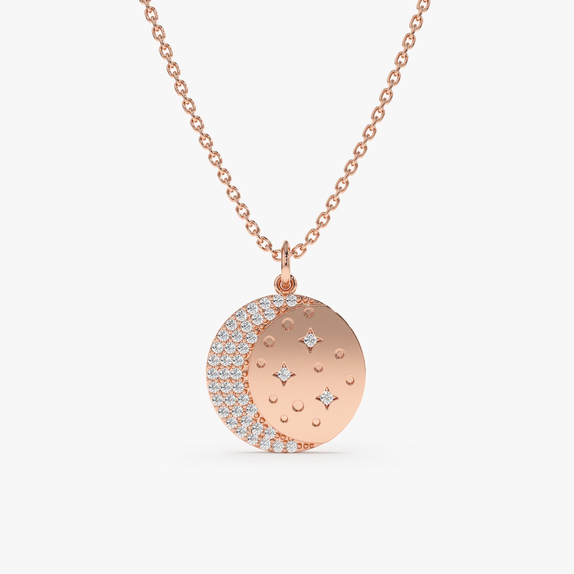 1.0 CT Round Bezel Solitaire Lab Grown Diamond Necklace