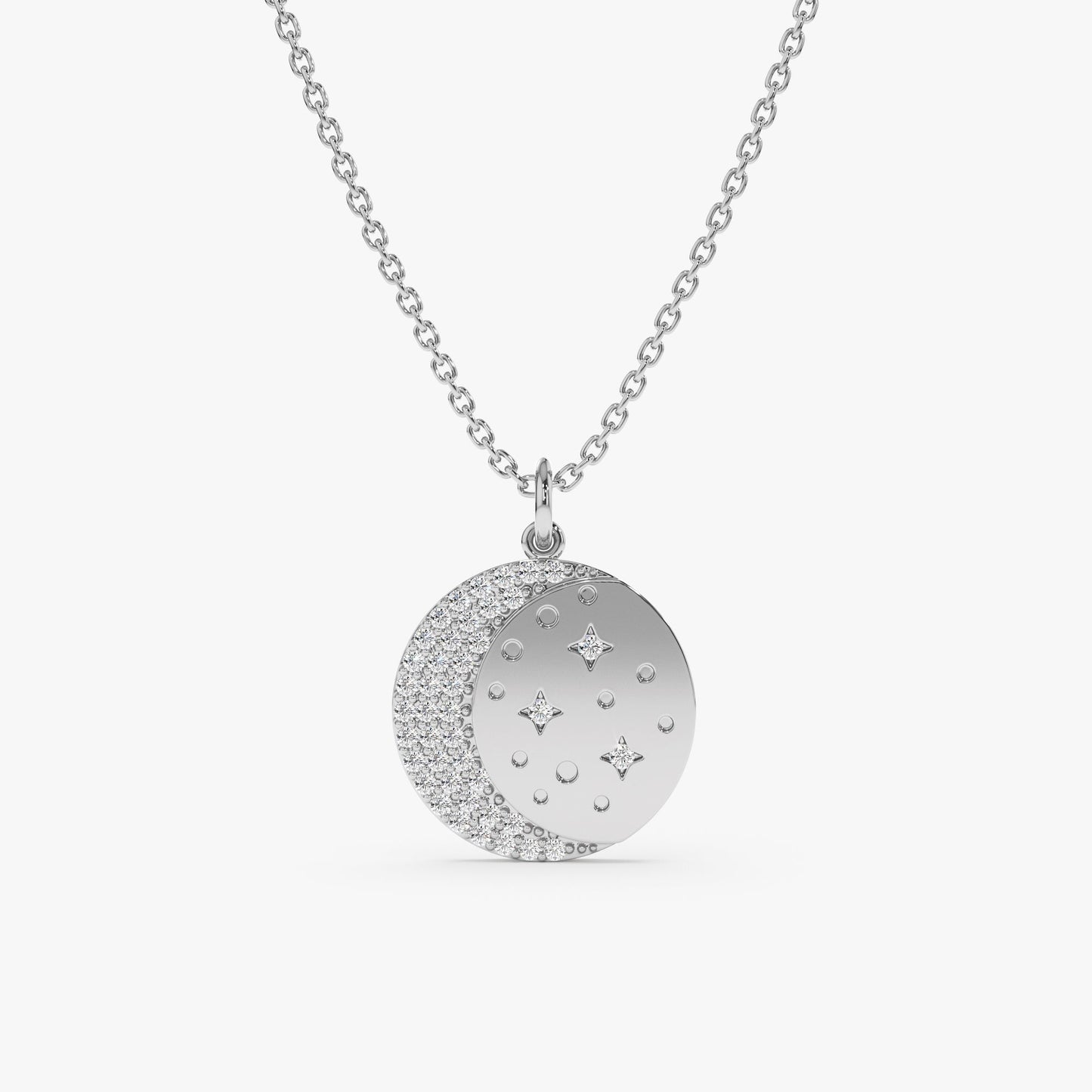 1.0 CT Round Bezel Solitaire Lab Grown Diamond Necklace