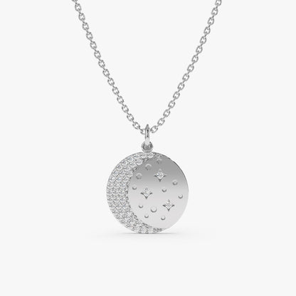 1.0 CT Round Bezel Solitaire Lab Grown Diamond Necklace