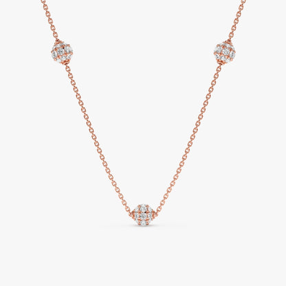 1.0 CT Round Bezel Solitaire Lab Grown Diamond Necklace