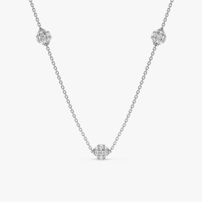 1.0 CT Round Bezel Solitaire Lab Grown Diamond Necklace