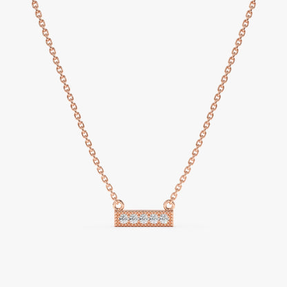 1.0 CT Round Bezel Solitaire Lab Grown Diamond Necklace
