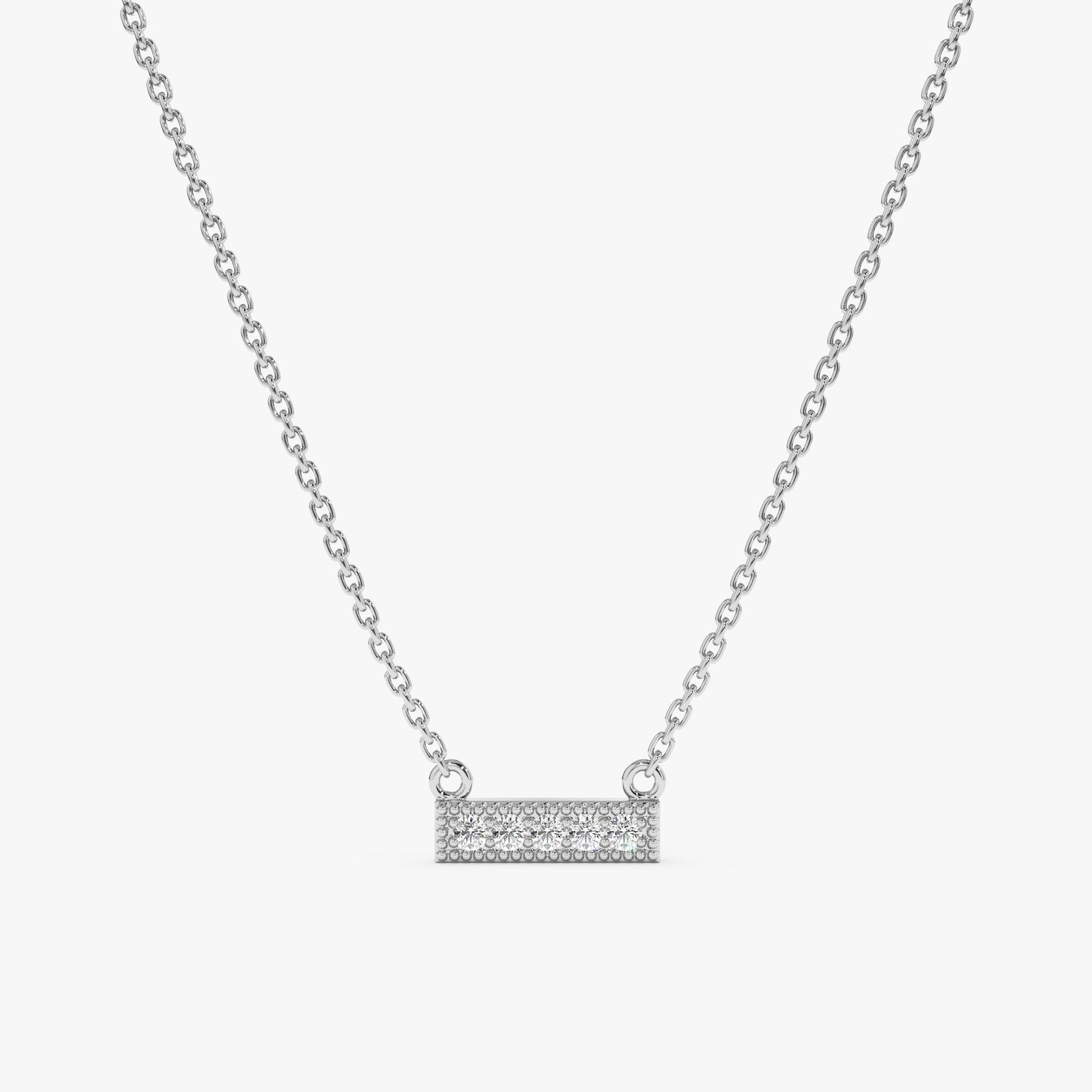 1.0 CT Round Bezel Solitaire Lab Grown Diamond Necklace