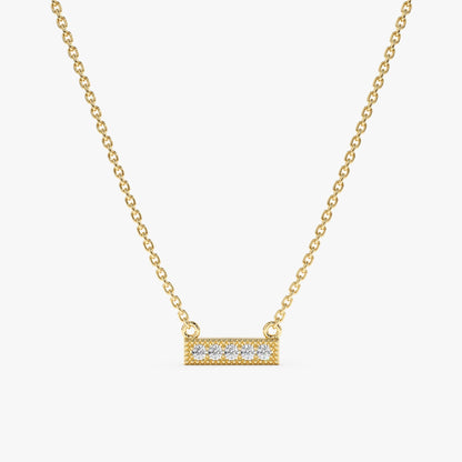 1.0 CT Round Bezel Solitaire Lab Grown Diamond Necklace