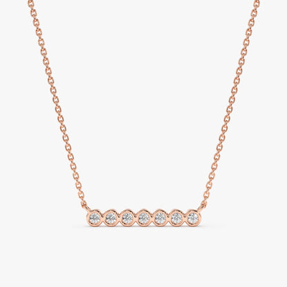 1.0 CT Round Bezel Solitaire Lab Grown Diamond Necklace