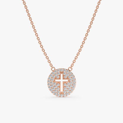1.0 CT Round Bezel Solitaire Lab Grown Diamond Necklace
