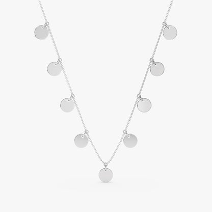 1.0 CT Round Bezel Solitaire Lab Grown Diamond Necklace