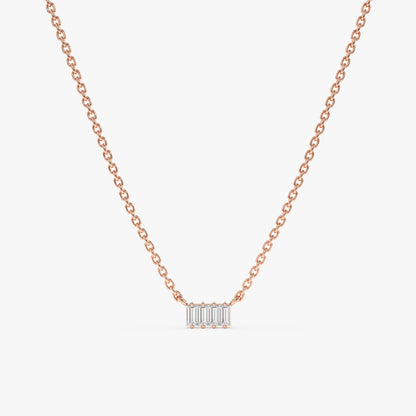 1.0 CT Round Bezel Solitaire Lab Grown Diamond Necklace