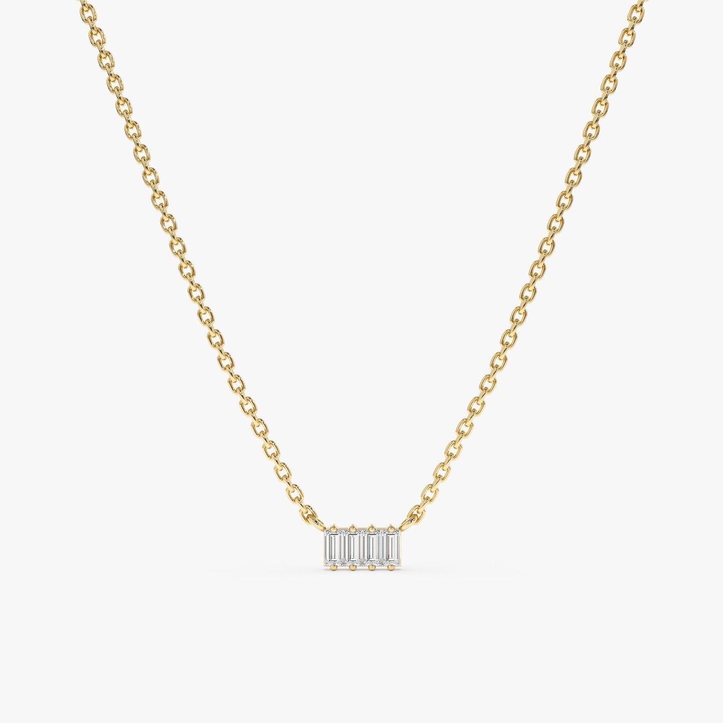 1.0 CT Round Bezel Solitaire Lab Grown Diamond Necklace