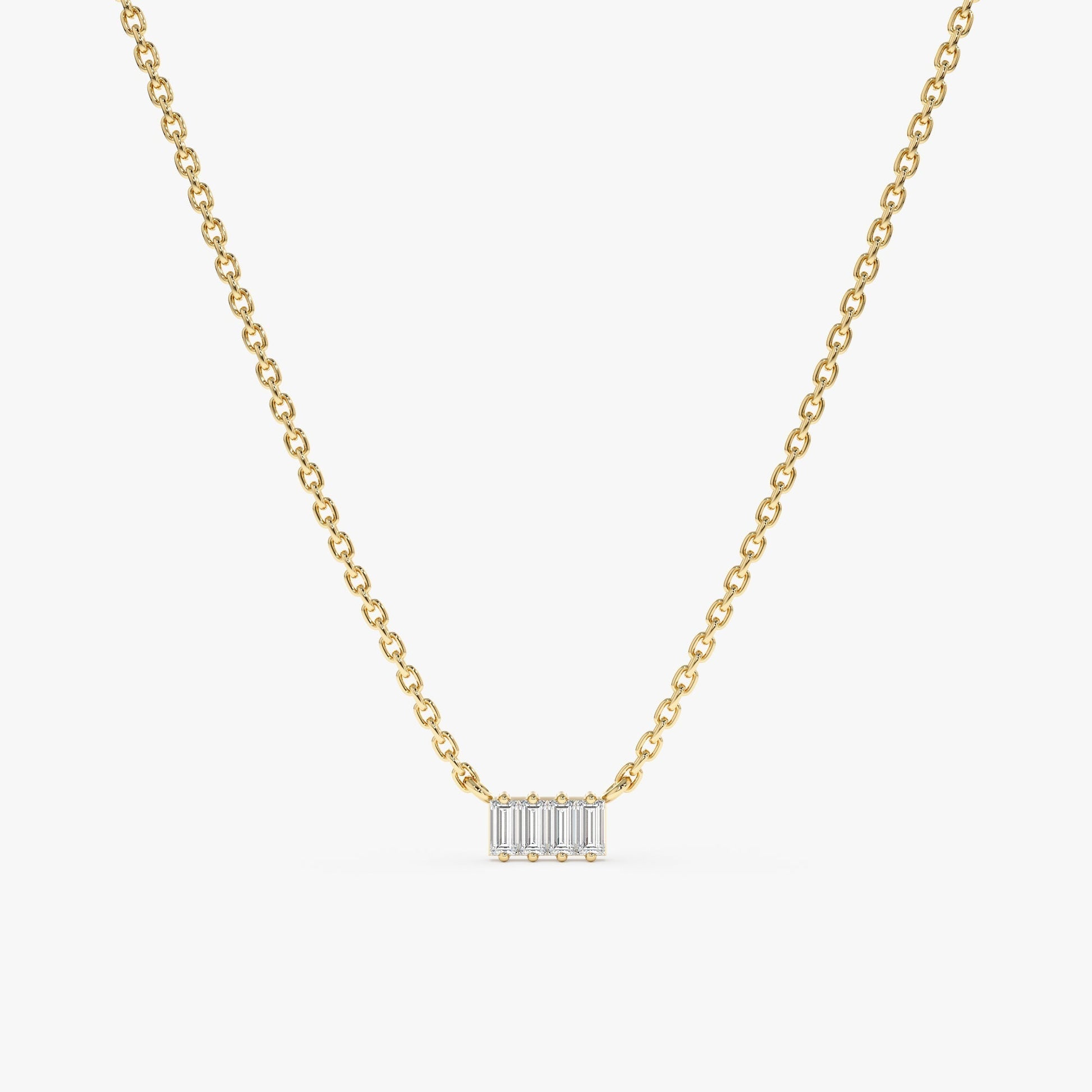 1.0 CT Round Bezel Solitaire Lab Grown Diamond Necklace