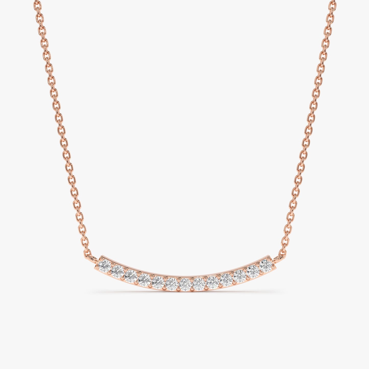 1.0 CT Round Bezel Solitaire Lab Grown Diamond Necklace