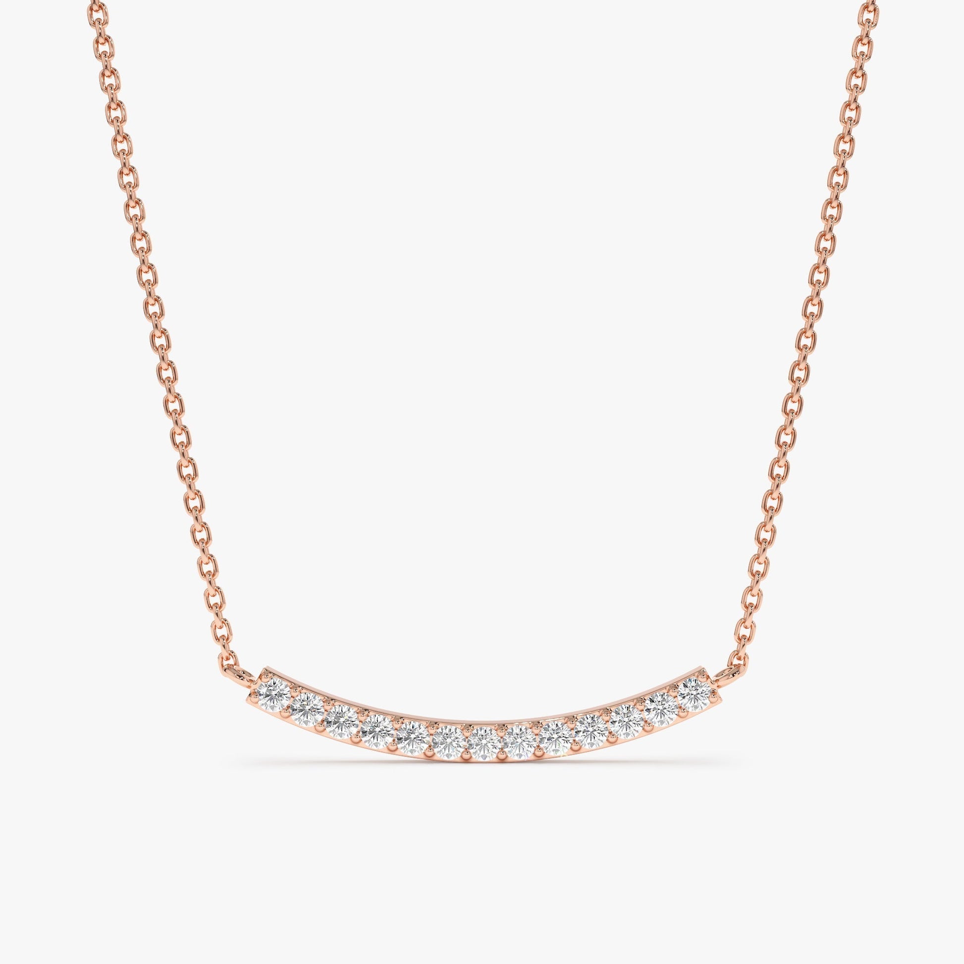 1.0 CT Round Bezel Solitaire Lab Grown Diamond Necklace