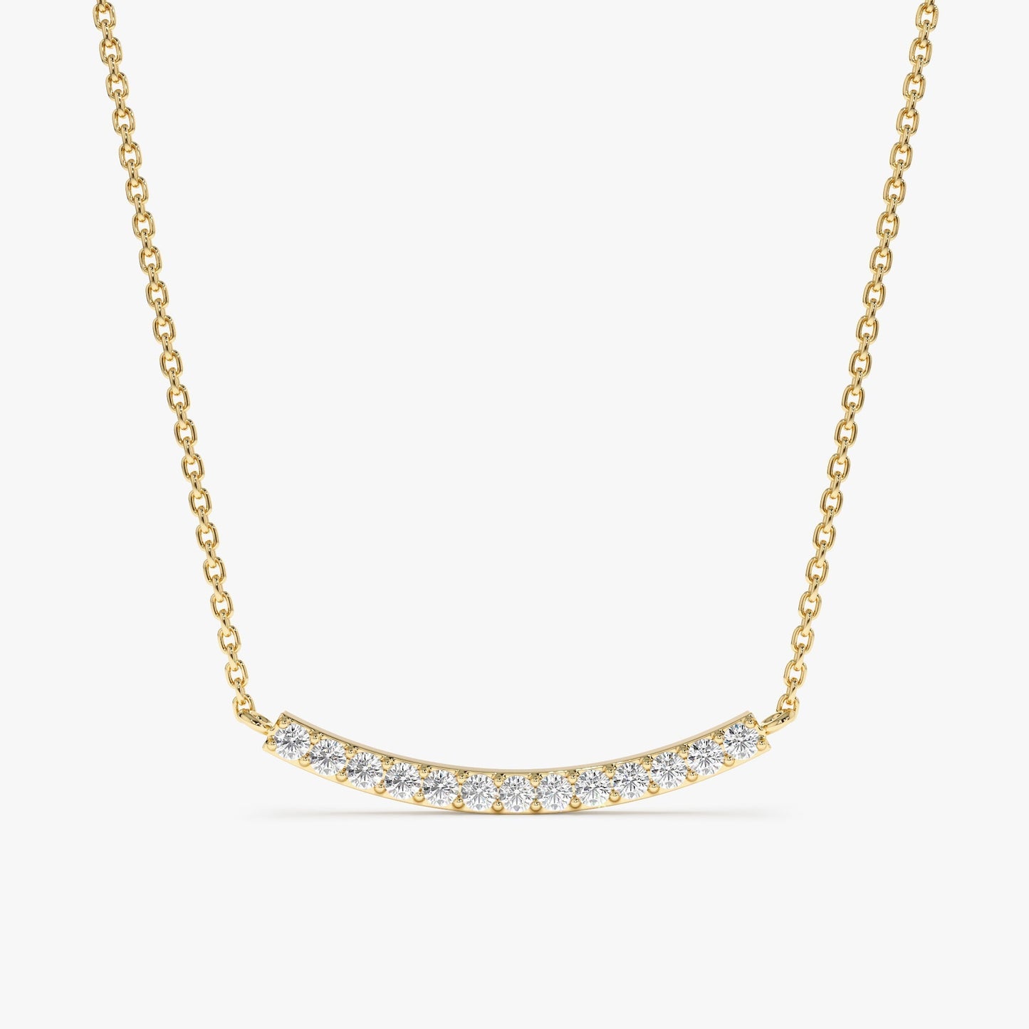 1.0 CT Round Bezel Solitaire Lab Grown Diamond Necklace