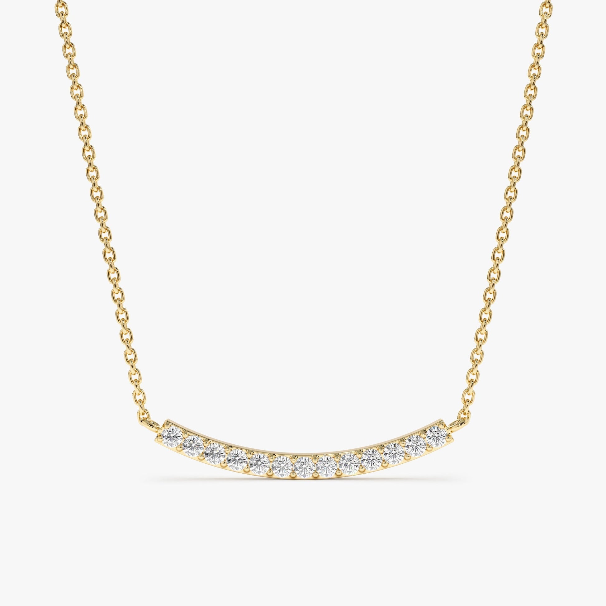 1.0 CT Round Bezel Solitaire Lab Grown Diamond Necklace