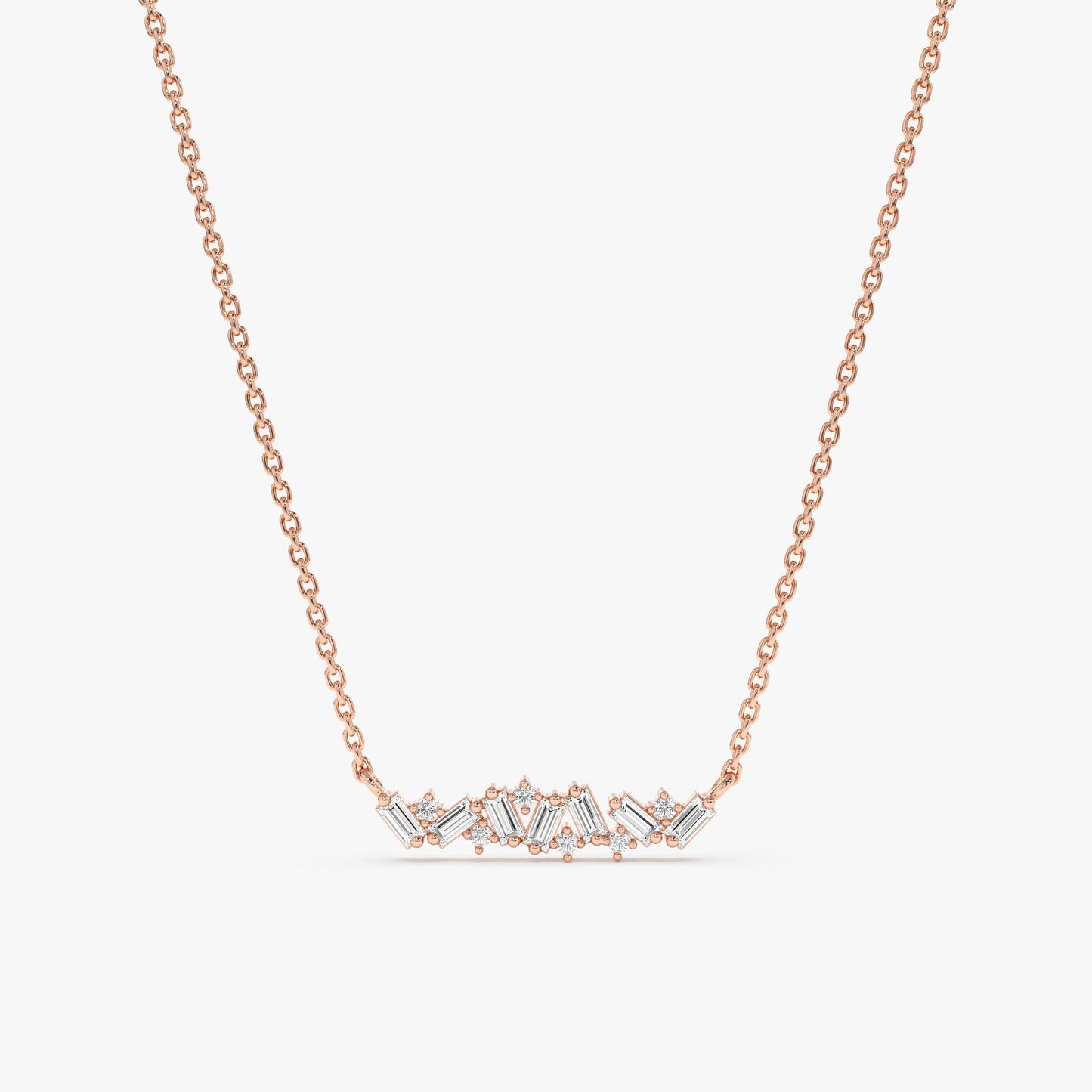 1.0 CT Round Bezel Solitaire Lab Grown Diamond Necklace