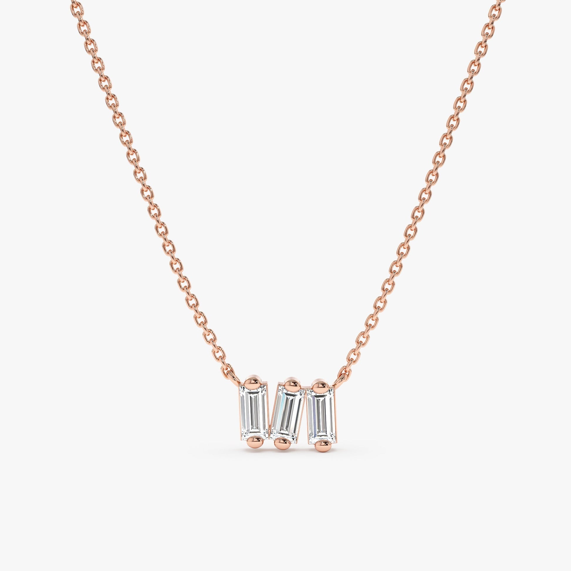 1.0 CT Round Bezel Solitaire Lab Grown Diamond Necklace