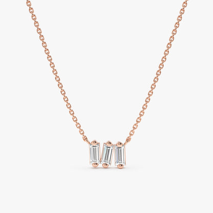 1.0 CT Round Bezel Solitaire Lab Grown Diamond Necklace