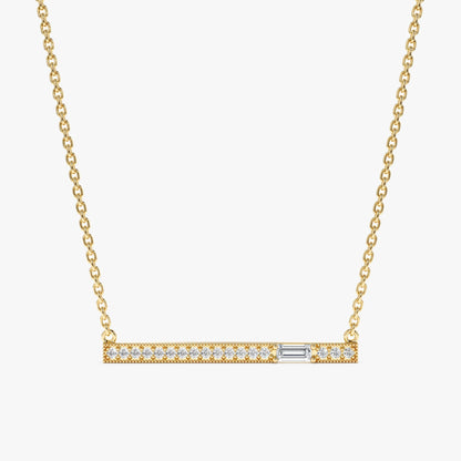1.0 CT Round Bezel Solitaire Lab Grown Diamond Necklace