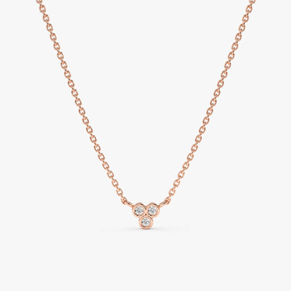 1.0 CT Round Bezel Solitaire Lab Grown Diamond Necklace