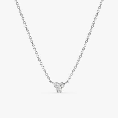1.0 CT Round Bezel Solitaire Lab Grown Diamond Necklace