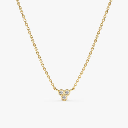 1.0 CT Round Bezel Solitaire Lab Grown Diamond Necklace