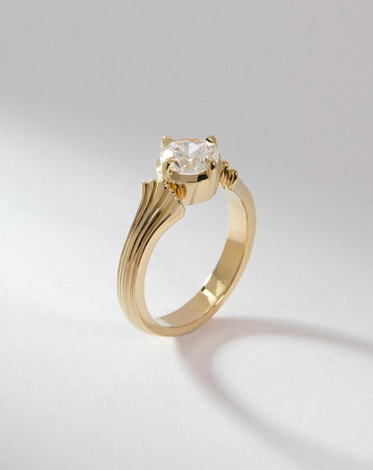 Emerald Pave Engagement Ring – 1 CT Lab Grown Diamond