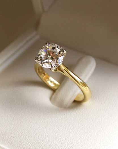 Emerald Pave Engagement Ring – 1 CT Lab Grown Diamond