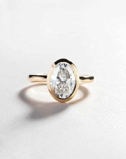 Emerald Pave Engagement Ring – 1 CT Lab Grown Diamond