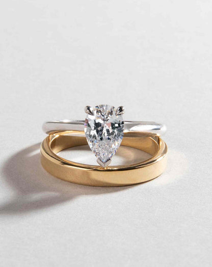 Emerald Pave Engagement Ring – 1 CT Lab Grown Diamond