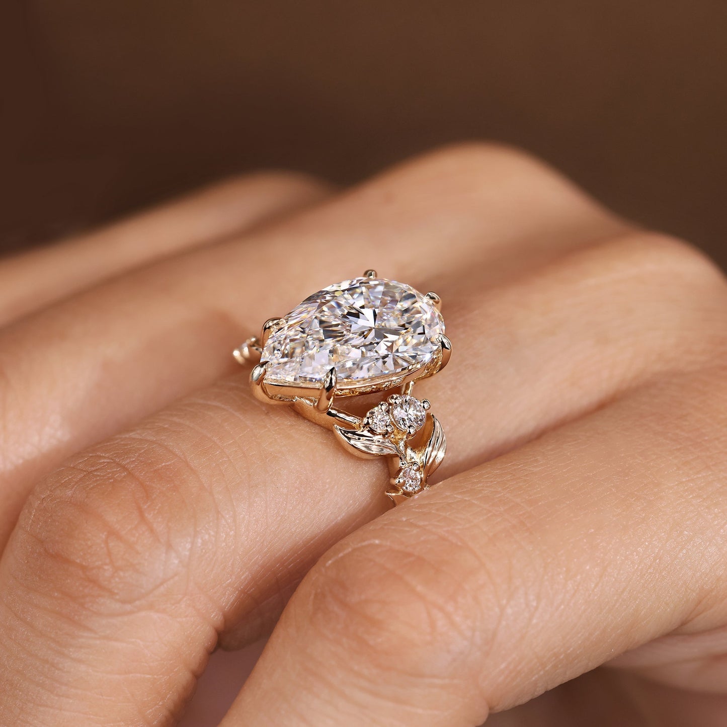 Cushion Hidden Halo Lab Grown Diamond Engagement Ringg