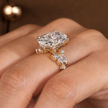 Cushion Hidden Halo Lab Grown Diamond Engagement Ring