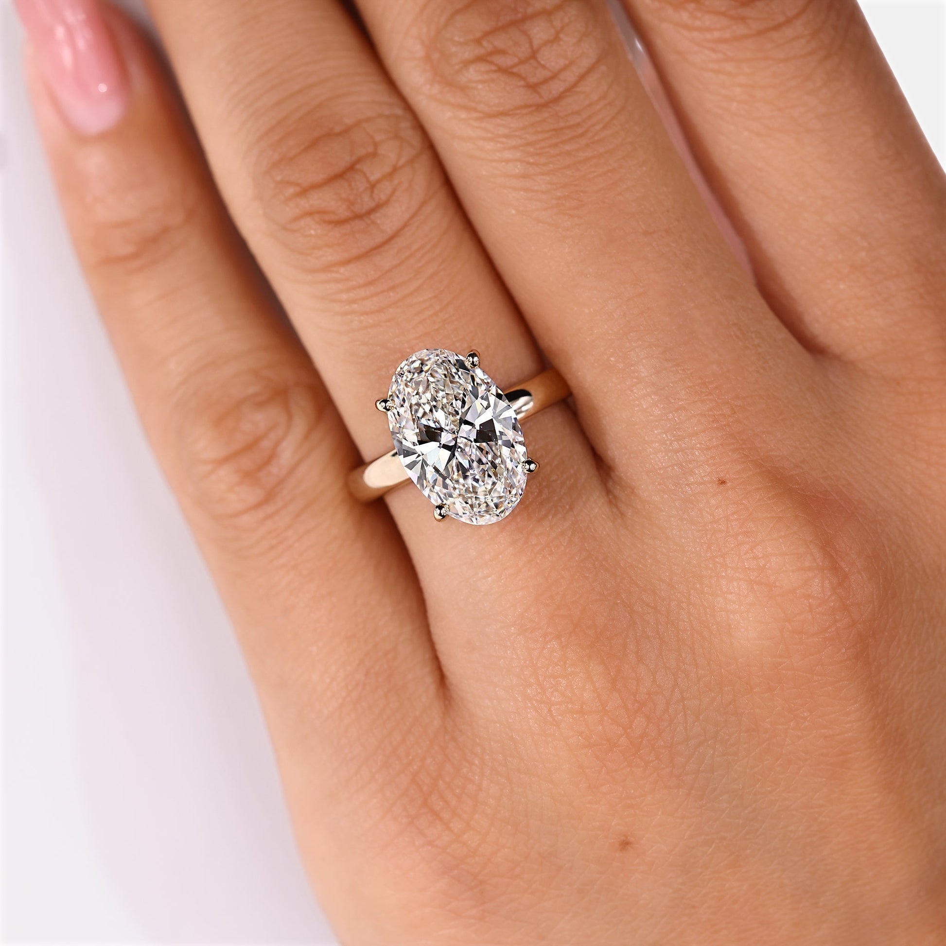 Cushion Hidden Halo Lab Grown Diamond Engagement Ring