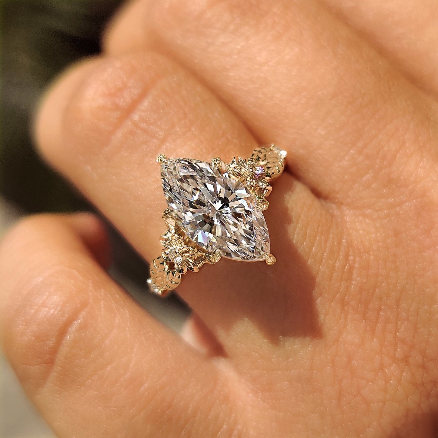 Cushion Hidden Halo Lab Grown Diamond Engagement Ring