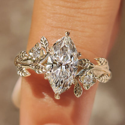 Cushion Hidden Halo Lab Grown Diamond Engagement Ring